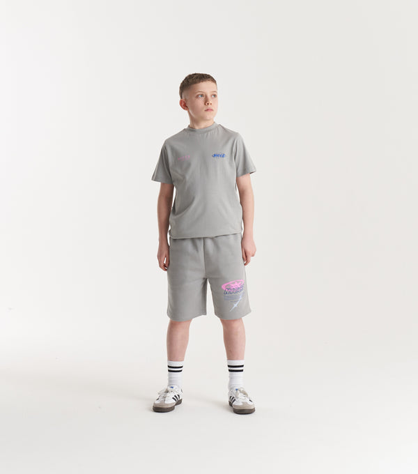 Nicce NICCE Juniors Tag T-Shirt Circular Grey