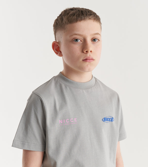 nicce NICCE Juniors Tag T-Shirt Circular Grey