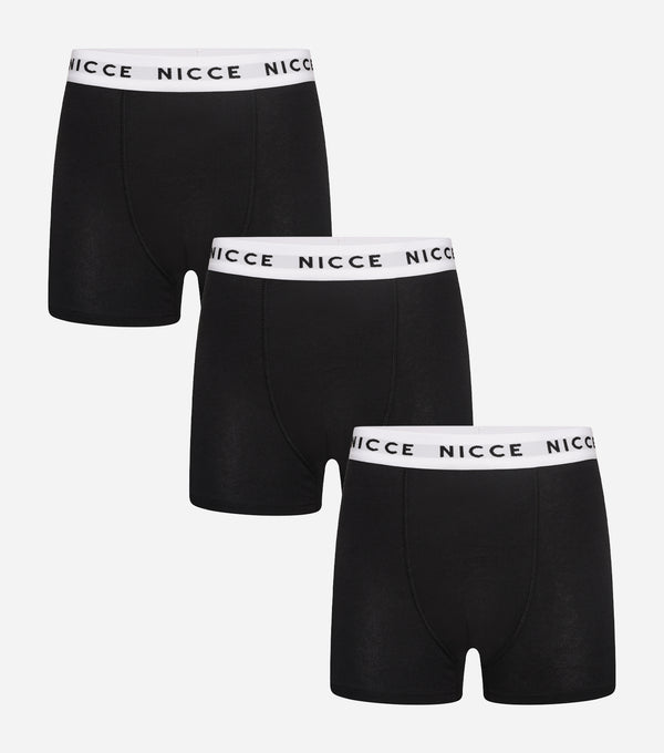 nicce NICCE Mens 3 Pack Boxers Wisbor Black