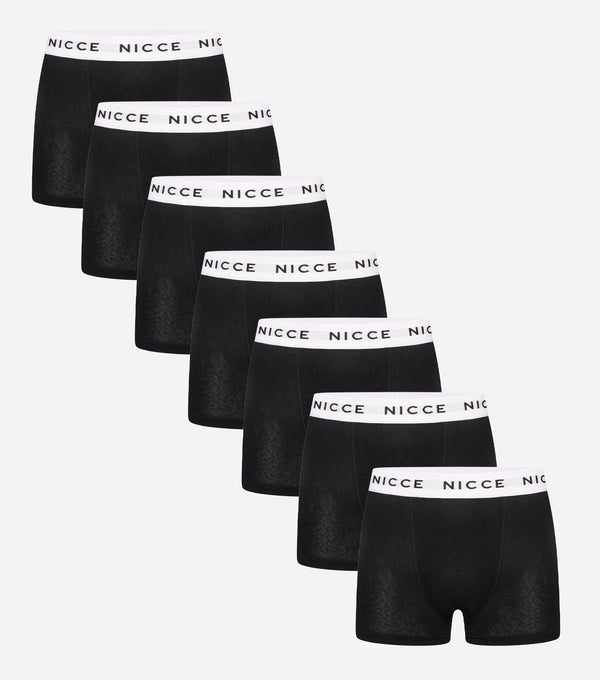 nicce NICCE Mens 7 Pack Boxers Borwis Black