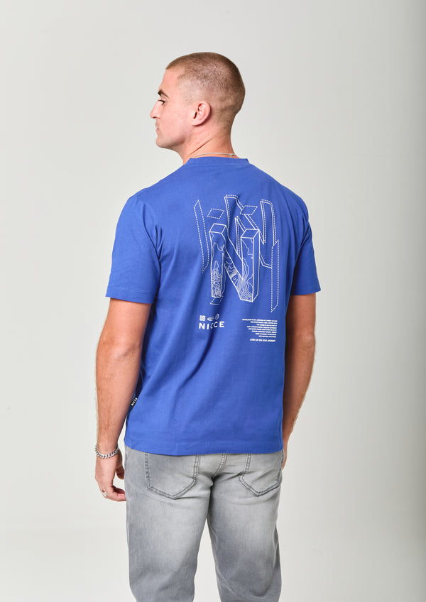 Nicce NICCE Mens Coclow T-Shirt Royal Blue