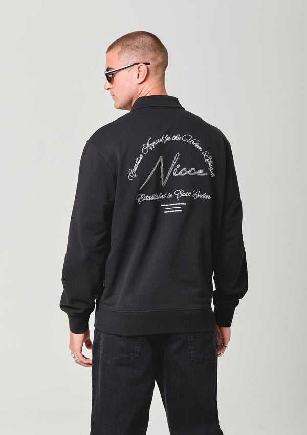 Nicce NICCE Mens Exalt 1/4 Zip Sweat Black