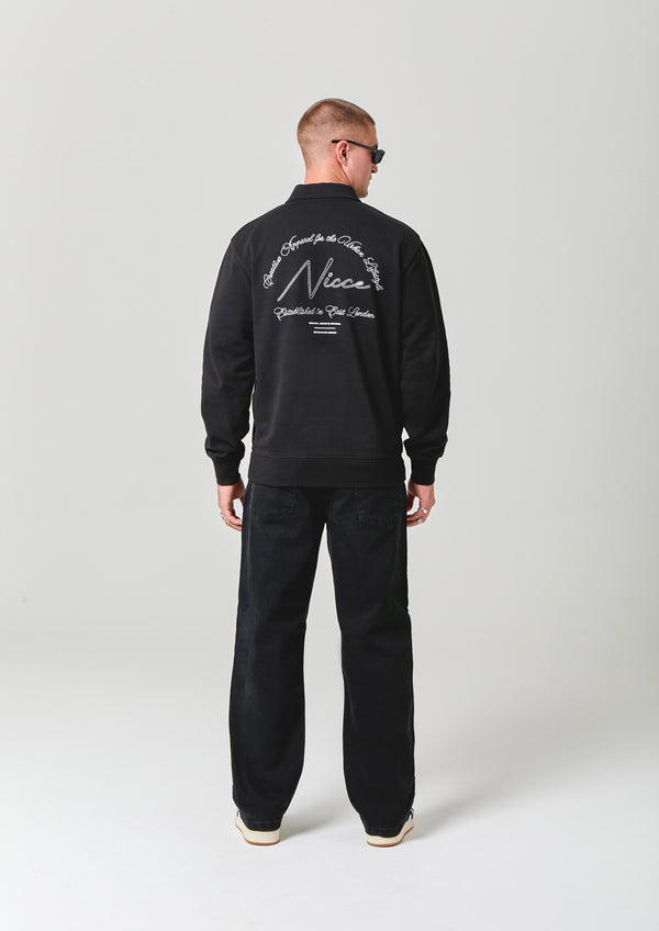 Nicce NICCE Mens Exalt 1/4 Zip Sweat Black