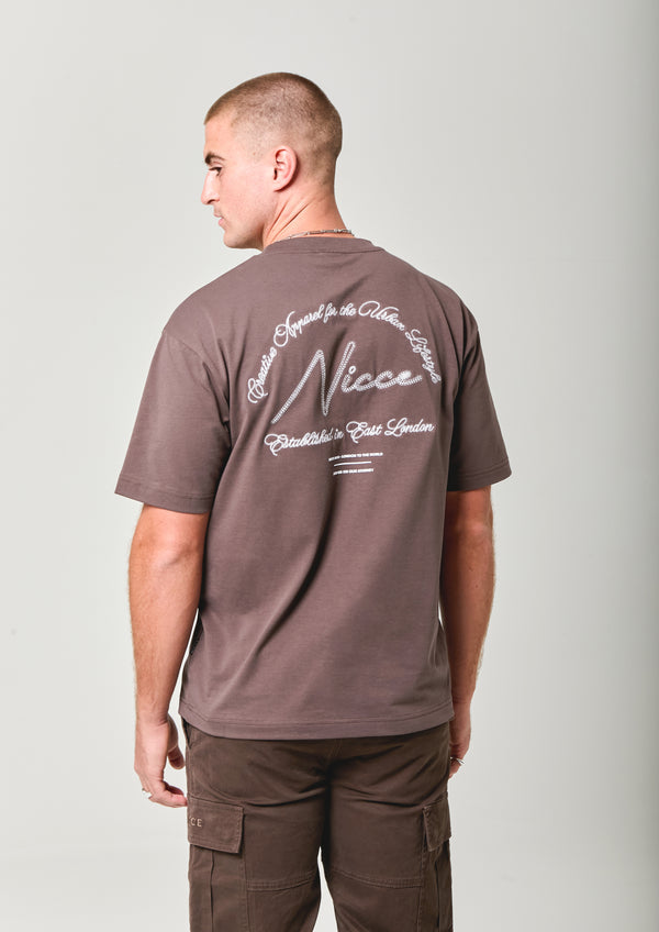 nicce NICCE Mens Exalt T-Shirt Brown