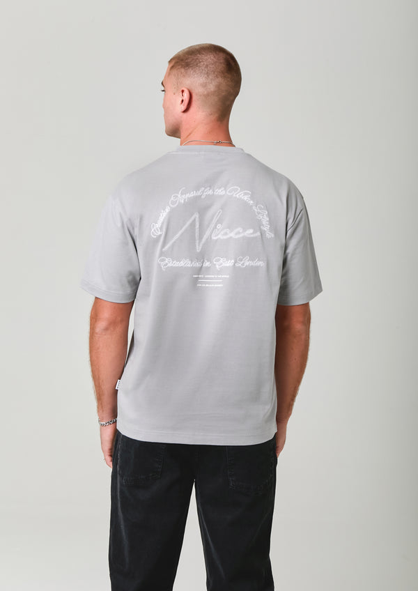 Nicce NICCE Mens Exalt T-Shirt Circular Grey