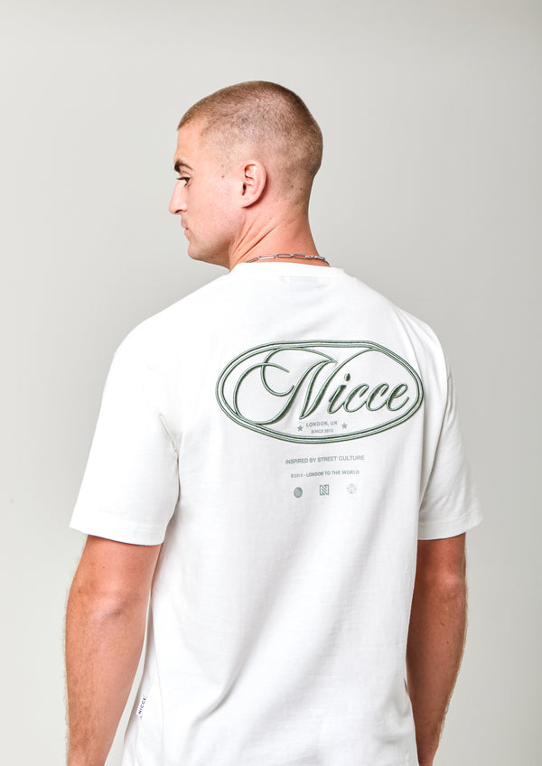 Nicce NICCE Mens Grant T-Shirt Off White