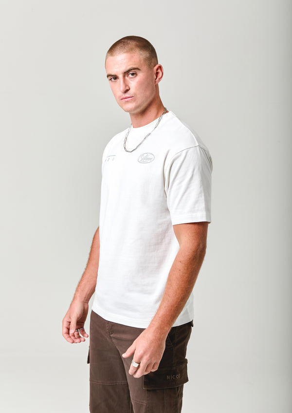 nicce NICCE Mens Grant T-Shirt Off White