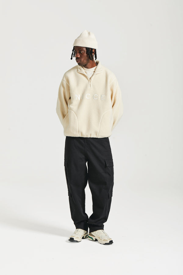 Nicce NICCE Mens Mercury Borg Hoodie Sandshell