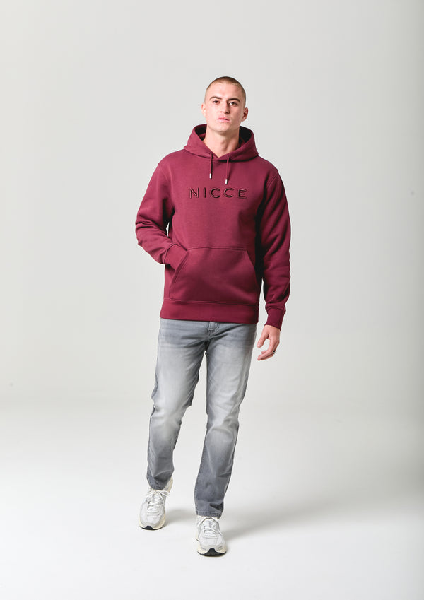 nicce NICCE Mens Mercury Hoodie Burgundy