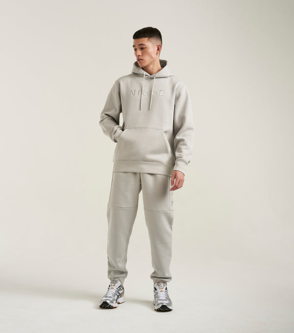 Nicce NICCE Mens Mercury Hoodie Chalk Grey