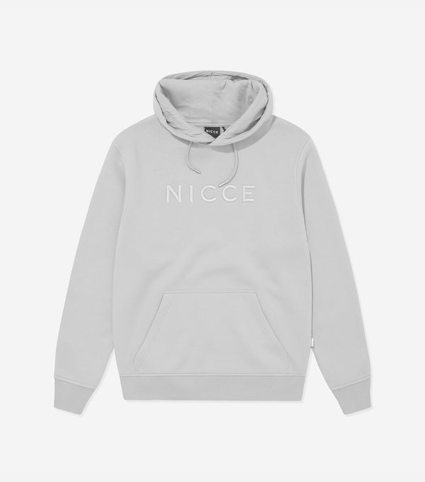 nicce NICCE Mens Mercury Hoodie Chalk Grey