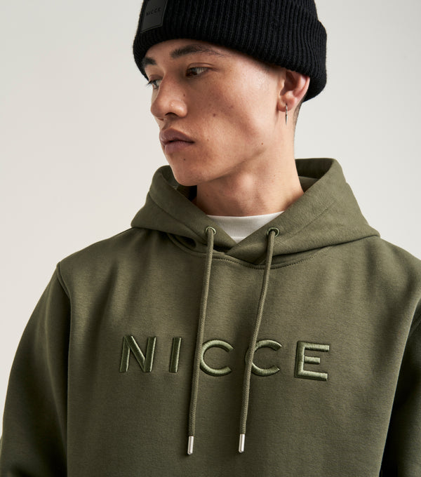 Nicce NICCE Mens Mercury Hoodie Juniper Green