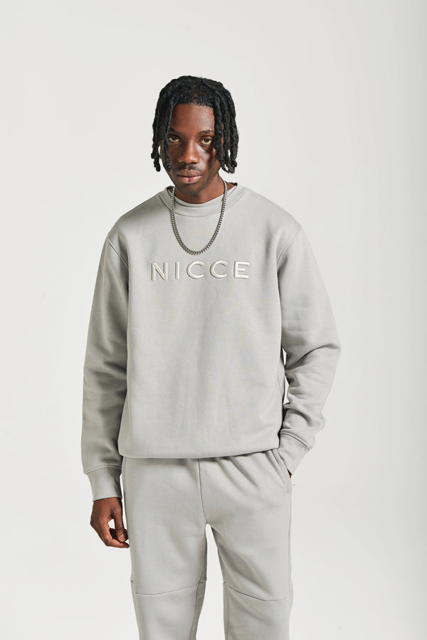 nicce NICCE Mens Mercury Sweatshirt Circular Grey