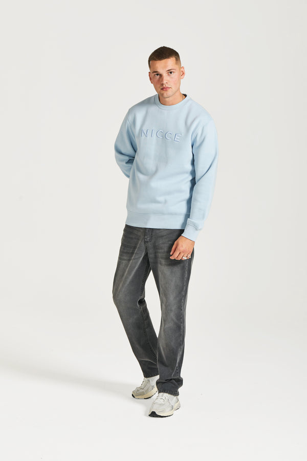 Nicce NICCE Mens Mercury Sweatshirt Light Blue