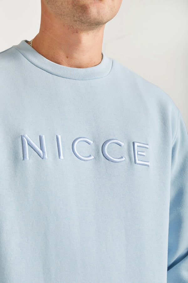 Nicce NICCE Mens Mercury Sweatshirt Light Blue
