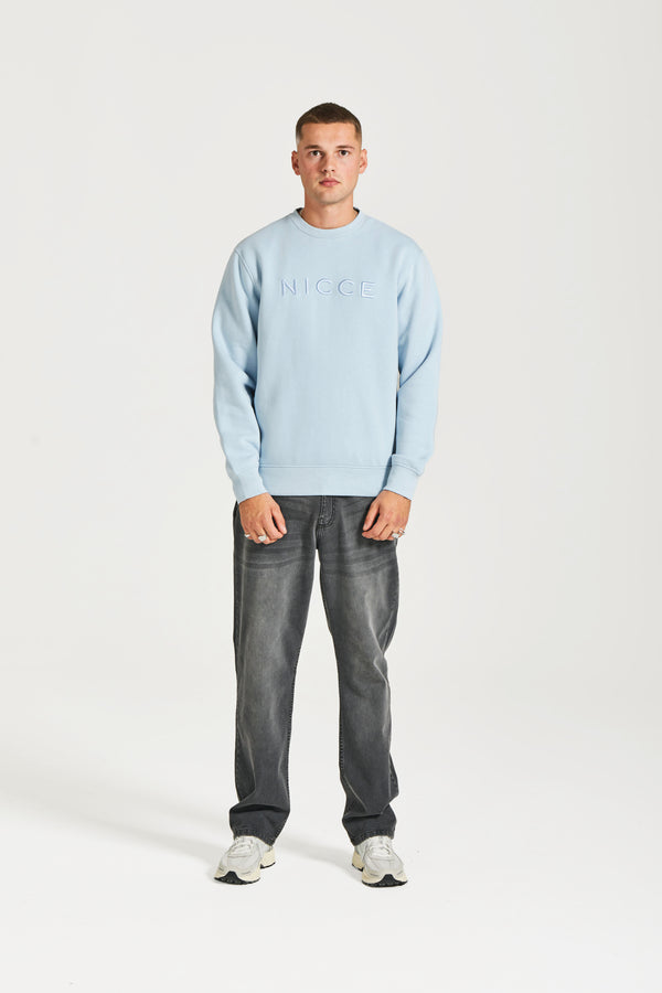 nicce NICCE Mens Mercury Sweatshirt Light Blue