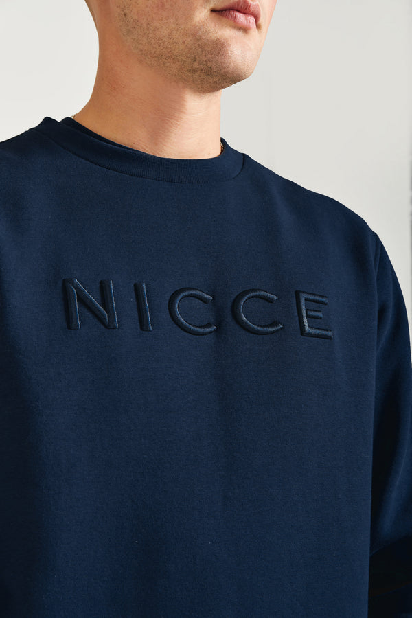 Nicce NICCE Mens Mercury Sweatshirt Navy