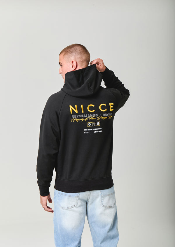 nicce NICCE Mens Meridian Hoodie Black