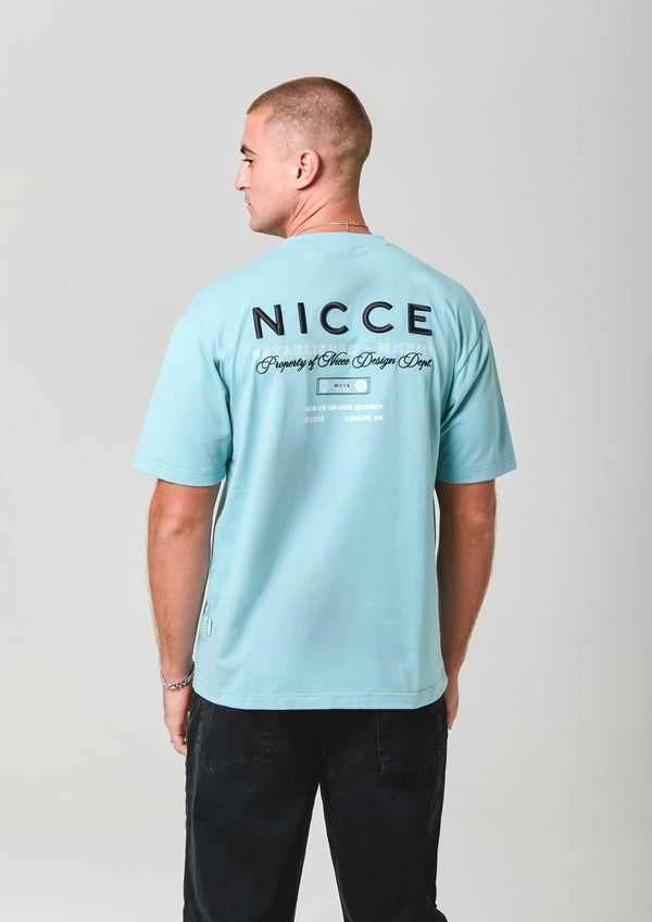 Nicce NICCE Mens Meridian T-Shirt Blue