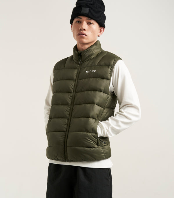 Nicce NICCE Mens Skyline Gilet Juniper Green