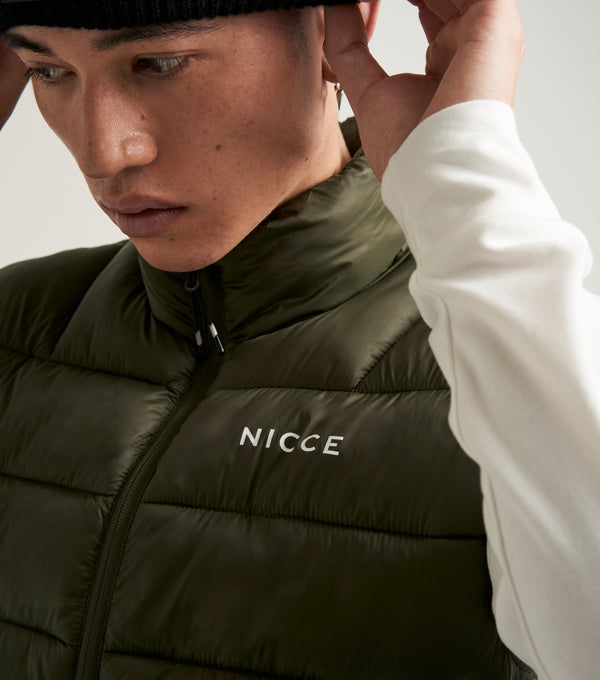 Nicce NICCE Mens Skyline Gilet Juniper Green