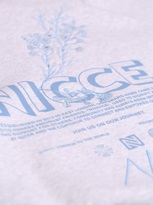 Nicce NICCE Mens Sylvan Hoodie Ice Grey Marl