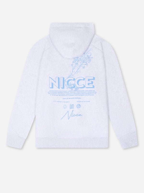 Nicce NICCE Mens Sylvan Hoodie Ice Grey Marl