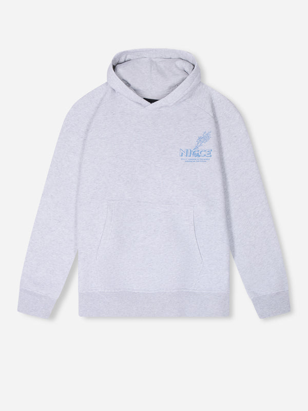 nicce NICCE Mens Sylvan Hoodie Ice Grey Marl