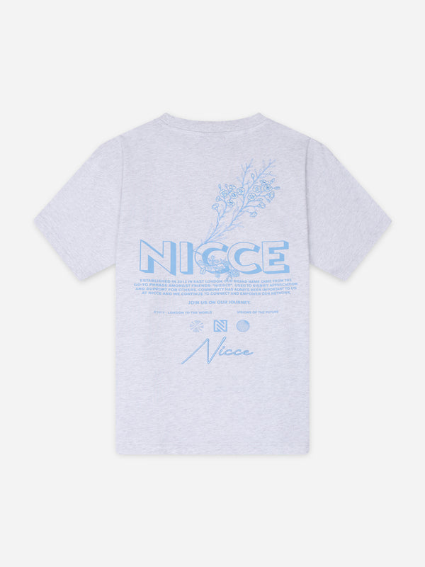Nicce NICCE Mens Sylvan T-Shirt Ice Grey Marl