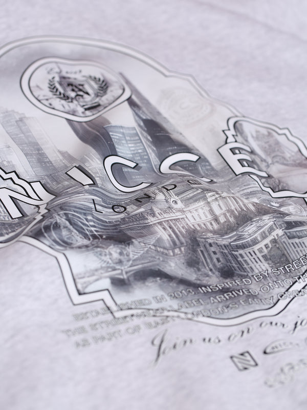 Nicce NICCE Mens Vista Hoodie Ice Grey Marl