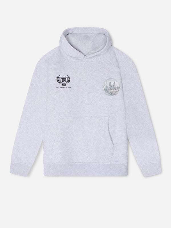 nicce NICCE Mens Vista Hoodie Ice Grey Marl