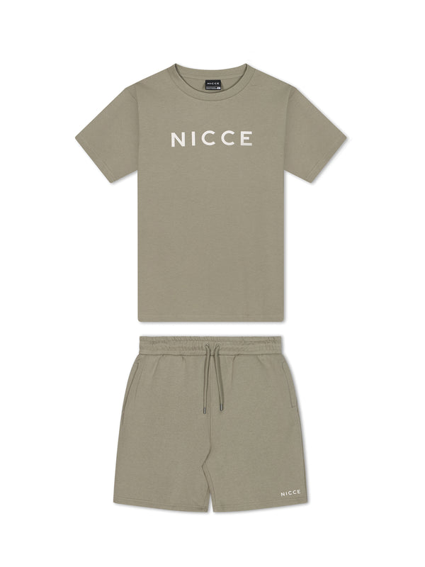 Nicce NICCE Mens Vitter T-Shirt & Short Set Sage