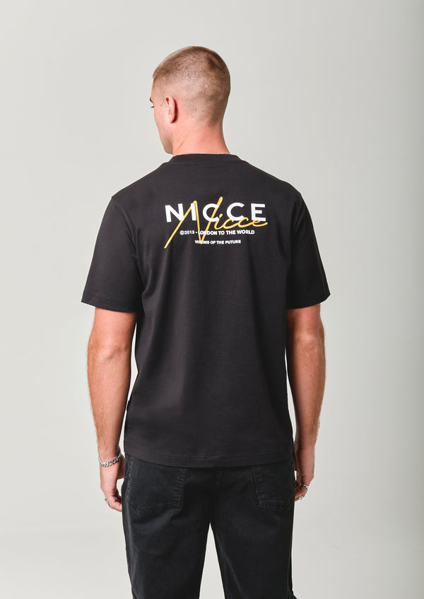 Nicce NICCE Mens World Essentials T-Shirt Black