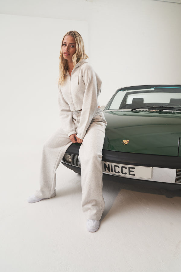 Nicce NICCE Womens Ersa Cropped Zip Through Hoodie Grey
