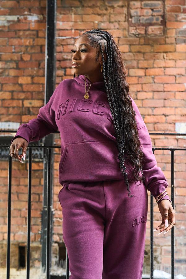 Nicce NICCE Womens Lunara Hoodie & Joggers Set Purple
