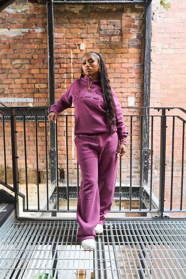 nicce NICCE Womens Lunara Hoodie & Joggers Set Purple