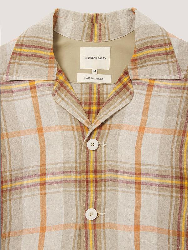 Nicholas Daley 3 POCKET COLLARED CARDIGAN - ND SUMMER TARTAN