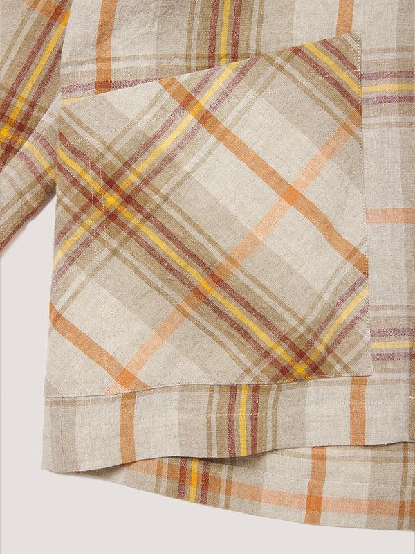 Nicholas Daley 3 POCKET COLLARED CARDIGAN - ND SUMMER TARTAN