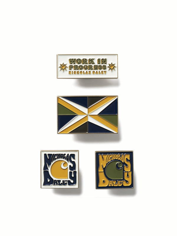nicholas daley CARHARTT WIP X NICHOLAS DALEY ENAMEL PIN BADGES - MULTICOLOUR