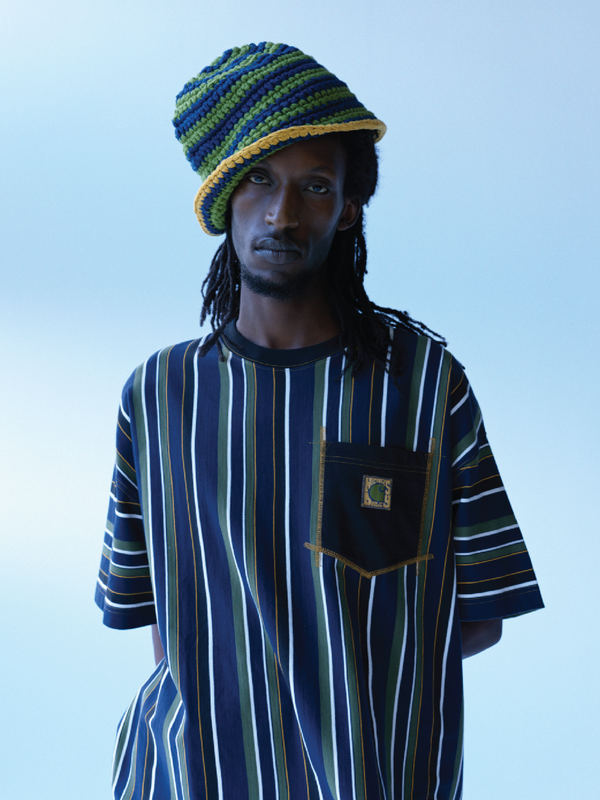 Nicholas Daley CARHARTT WIP X NICHOLAS DALEY STRIPES T-SHIRT - ND STRIPES BLUE
