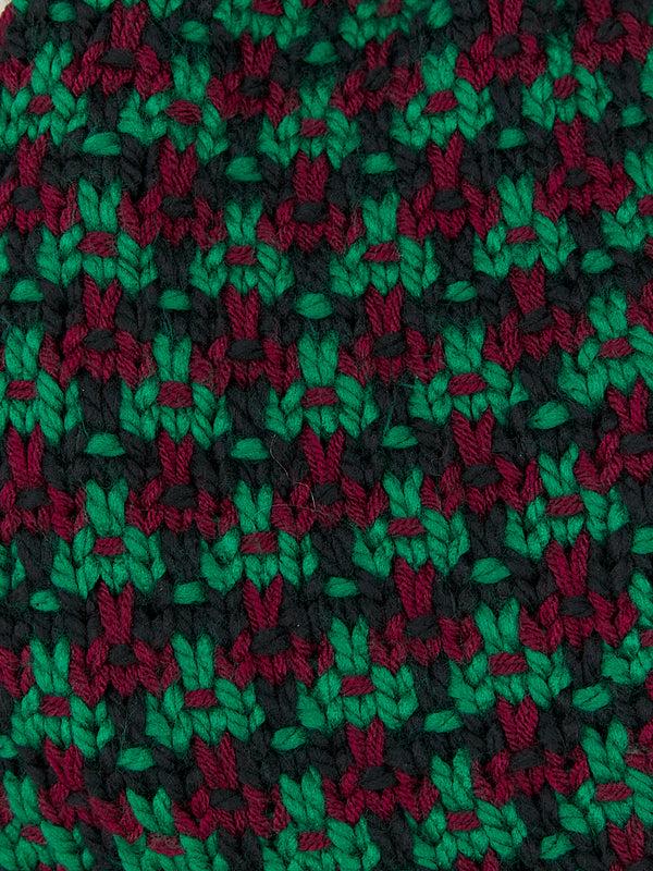 Nicholas Daley HAND KNITTED SLING TOTE BAG - BLACK/GREEN