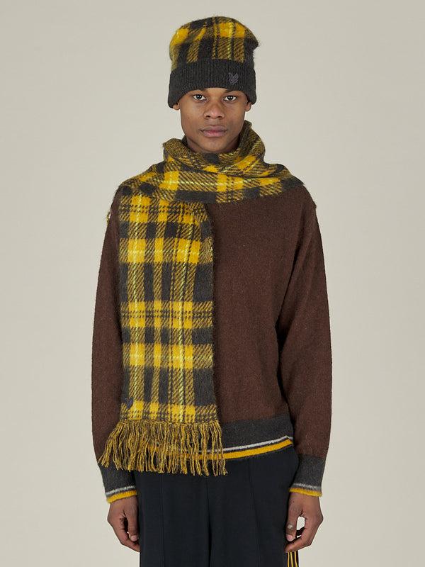 Nicholas Daley LYLE & SCOTT X NICHOLAS DALEY - KNITTED TARTAN SCARF