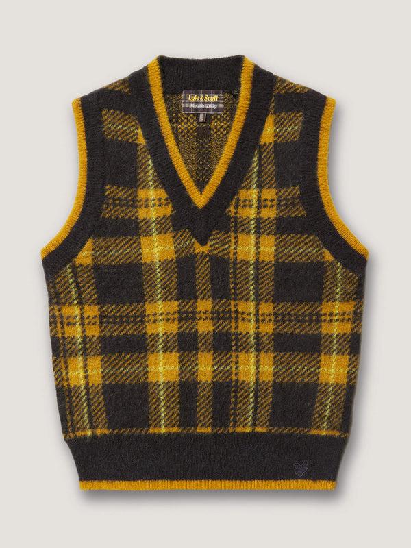 nicholas daley LYLE & SCOTT X NICHOLAS DALEY - KNITTED TARTAN VEST