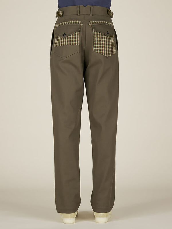 Nicholas Daley 2 POCKET STRAIGHT LEG TROUSER - OLIVE