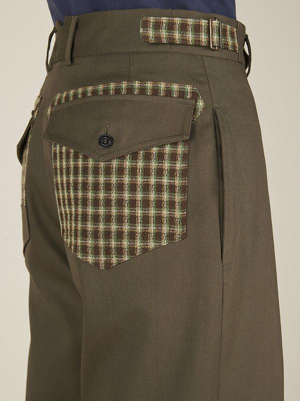 Nicholas Daley 2 POCKET STRAIGHT LEG TROUSER - OLIVE
