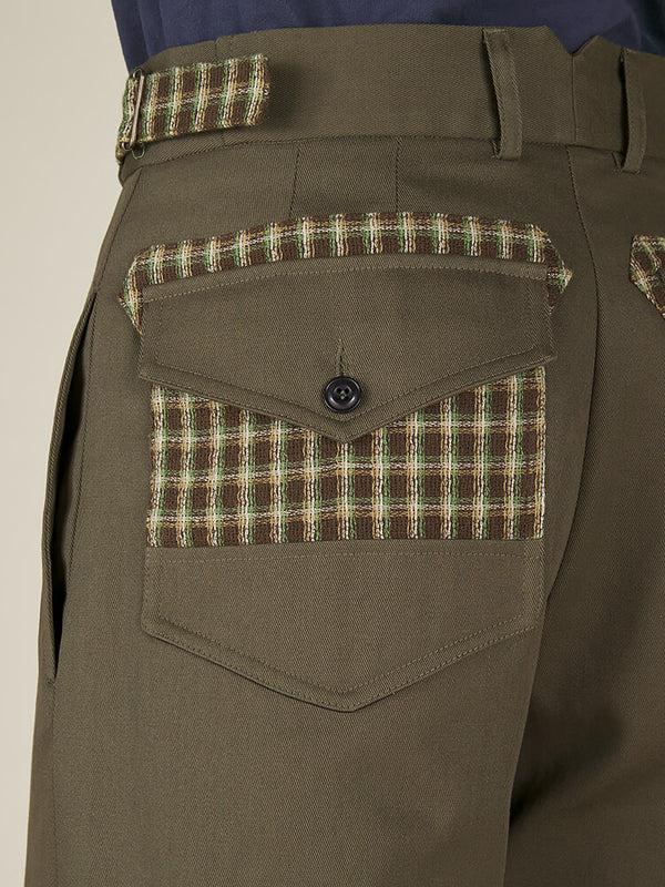 Nicholas Daley 2 POCKET STRAIGHT LEG TROUSER - OLIVE