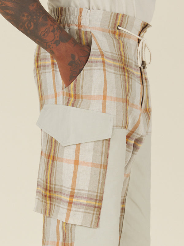 Nicholas Daley CARGO PANT - ND SUMMER TARTAN