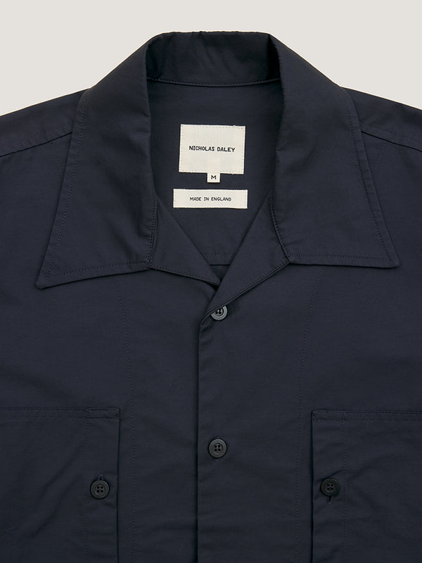 Nicholas Daley CLASSIC TWO POCKET SHIRT - NAVY