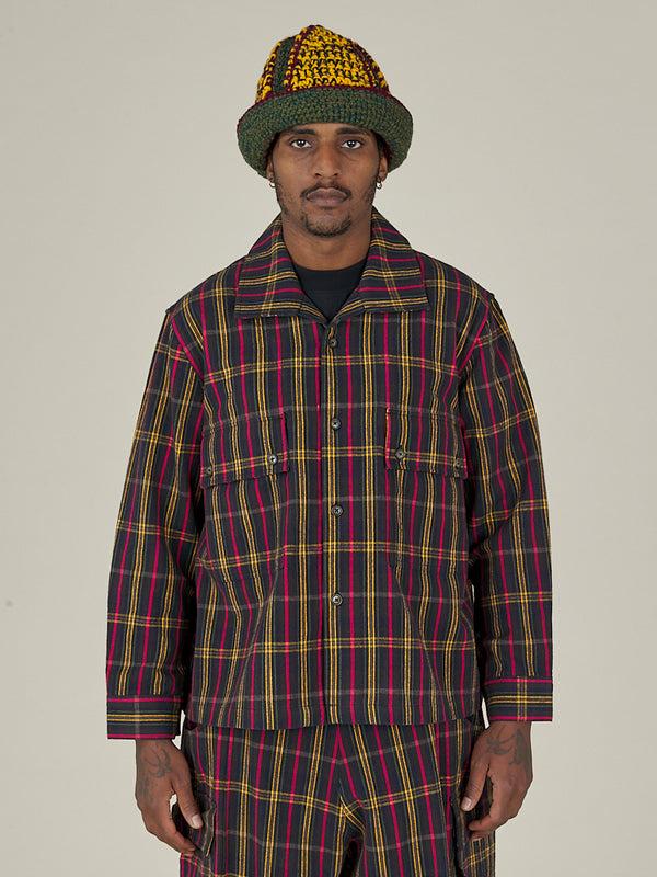 nicholas daley FIELD SHIRT - BRUSHED MADRAS CHECK