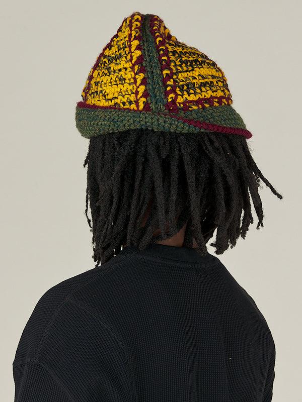Nicholas Daley HAND KNITTED BUCKET HAT - OLIVE